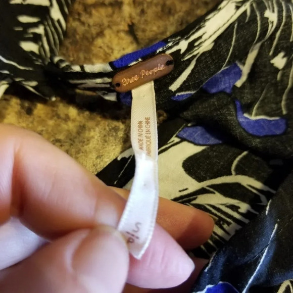 Free People First Kiss Maxi Dress Blue Black S - Picture 9 of 14